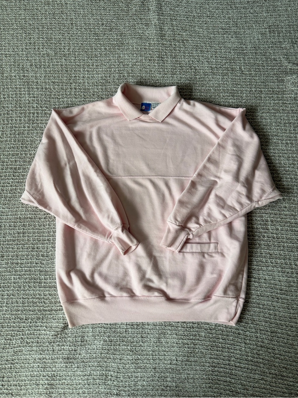 Basic Gear Large Men's Light Pink Crewneck Knit Pullover Sweater